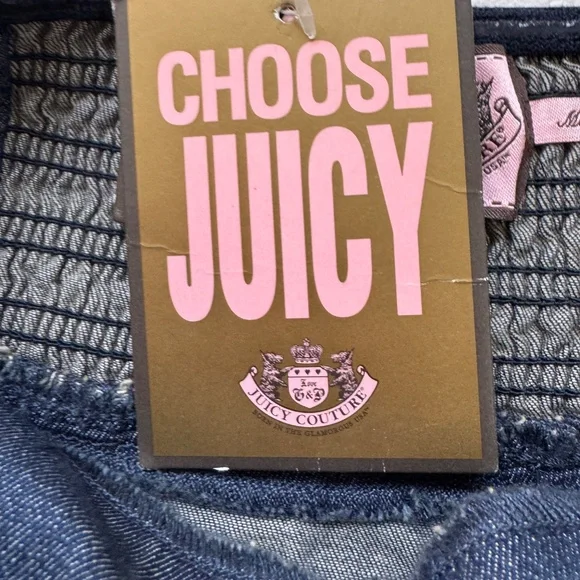 Juicy Couture Denim Strapless Dress Vintage Size XL - Picture 8 of 12